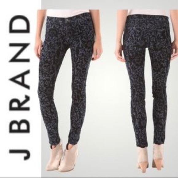 J Brand Velvet Embellished Skinny Jeans - Picture 3 of 3
